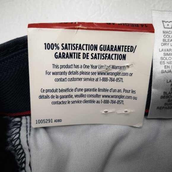NWT Wrangler Slim Fit Navy Boy's Size 14R Moisture Wicking Khakis Pants - Picture 8 of 12